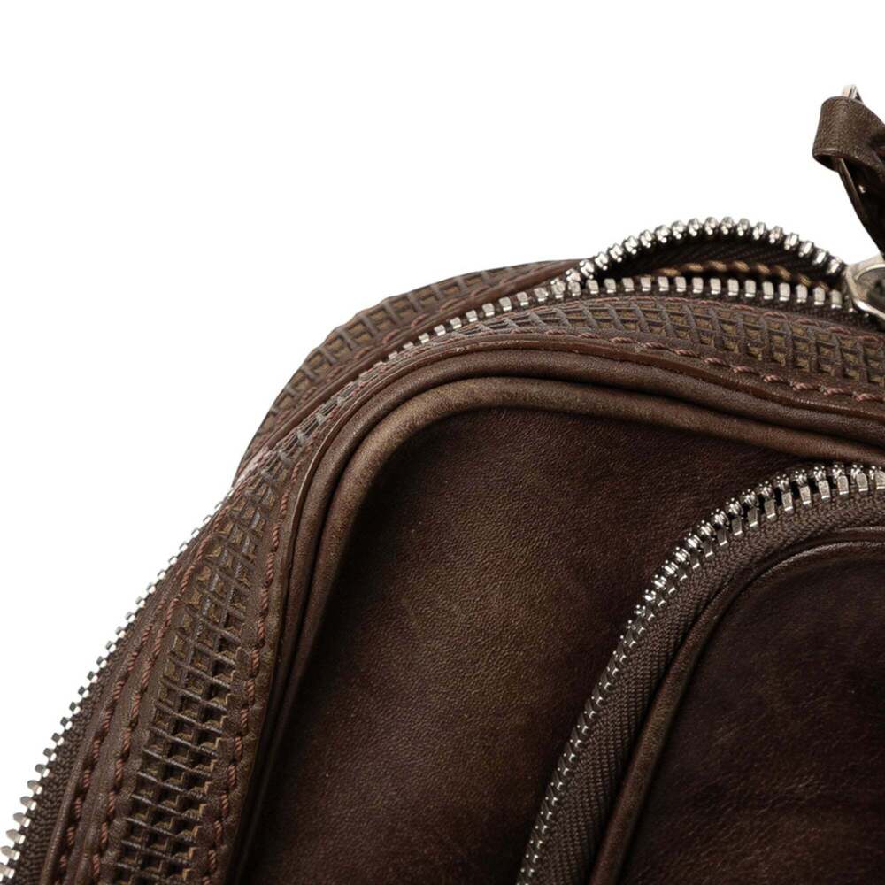 LOUIS VUITTON Authentic Brown Leather Trotter Shoulder Bag - Picture 4 of 8